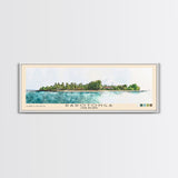 Rarotonga, Cook Islands Watercolor Beach Print, Vacation Gift, Cook Islands Wall Art, Framed Canvas Print, Framed Beach Painting