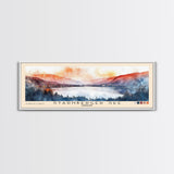 Starnberger See, Germany Watercolor Print, Vacation Gift, Germany Wall Art, Beach Painting, Beach Decor, Large Wall Art, Wood Frame Art