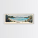 Trunk Bay, St. John Watercolor Print, Vacation Gift, St. John Wall Art, Beach Painting, Beach Decor, Large Wall Art, Wood Frame Art