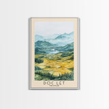 Doc Let, Vietnam Watercolor Print, Vacation Gift, Vietnam Wall Art, Beach Painting, Beach Decor, Large Wall Art, Wood Frame Art
