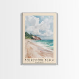 Folkestone Beach, Barbados Watercolor Beach Print, Vacation Gift, Barbados Wall Art, Beach Painting, Beach Decor, Beach Painting