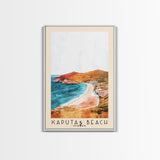 Kaputaş Beach, Turkey Watercolor Beach Print, Vacation Gift, Turkey Wall Art, Beach Painting, Beach Decor, Beach Painting