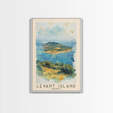 Levant Island, France Watercolor Beach Print, Vacation Gift, France Wall Art, Beach Painting, Beach Decor, Beach Painting