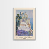 San Nicola di Tremiti, Italy Watercolor Beach Print, Vacation Gift, Italy Wall Art, Beach Painting, Beach Decor, Beach Painting
