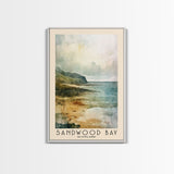 Sandwood Bay, Scotland Watercolor Print, Vacation Gift, Scotland Wall Art, Beach Painting, Beach Decor, Large Wall Art, Wood Frame Art