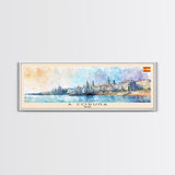 A Coruńa Spain Travel Art, City Art, Framed Canvas Print or Metal Wall Art, Europe Travel Poster, Panoramic Wall Art, Extra Wide Wall Art