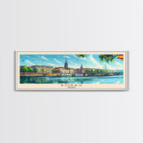 Borås Sweden Travel Art, City Art, Framed Canvas Print or Metal Wall Art, Europe Travel Poster, Panoramic Wall Art, Extra Wide Wall Art