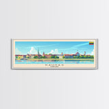 Kaunas Lithuania Travel Print Wall Art, Panoramic City Art, Travel Art, Wall Decor, Vacation Gift, Framed Canvas Print Or Metal Art