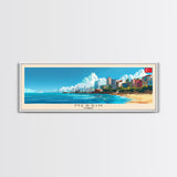 Mersin Turkey Wall Art, Panoramic Travel Poster, Panoramic Framed Canvas Print, City Wall Art, Wall Hanging Home Decor, Travel Art