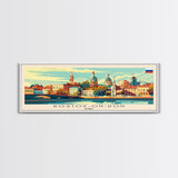 Rostov on Don Russia Panoramic Travel Poster, Framed Canvas Print or Metal Wall Art, Travel Art, Home Decor, Panoramic Painting, Midcentury Art