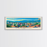 Stara Zagora Bulgaria Wall Art, Panoramic Travel Poster, Panoramic Framed Canvas Print, City Wall Art, Wall Hanging Home Decor, Travel Art