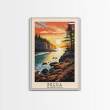 Breda Netherlands Travel Poster Framed Canvas Print, Sunset Landscape, Wall Art, Home Decor, Travel Print, Abstract Painting, Boho Style