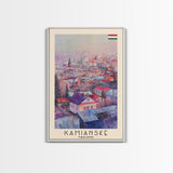Kamianske Ukraine Scenic View, Framed Canvas Print, Travel Poster, Wall Art, Living Room Decor, Cityscape Art, Modern Home Decoration, Ukrainian City