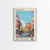 Apeldoorn Netherlands Travel Poster Framed Canvas Print, Midcentury Modern Art, Pop Art Wall Decor, Home Decor, Vacation Gift, Living Room Art