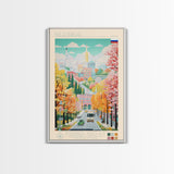 Balashikha Russia Travel Poster Framed Canvas Print, Midcentury Modern Art, Pop Art Wall Decor, Home Decor, Vacation Gift, Living Room Art