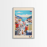 Murmansk Russia Travel Poster Framed Canvas Print, Midcentury Modern Art, Pop Art Wall Decor, Scenic Wall Art, Living Room Decoration, Office Art