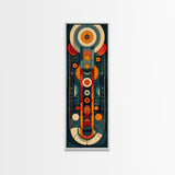 Retro Art Deco Geometric Patterns Wall Art Framed Canvas Print, Scifi / Science Fiction Decor