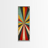 Retro MCM Style Starburst, Trippy Decor, Grunge Decor, Distressed Wall Art