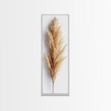 Pampas Grass Botanical Art - Framed Canvas Print, Skinny Tall Art, Minimalist Wall Art for Living Room, Bedroom Decor, Botanical Print