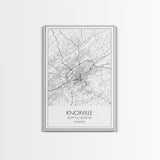 Knoxville Street Map, Tennessee Map, City Map Art, Modern Wall Art, Wall Art, Canvas Print, Travel Art, Aviation Gifts, Wall Art For Bedroom