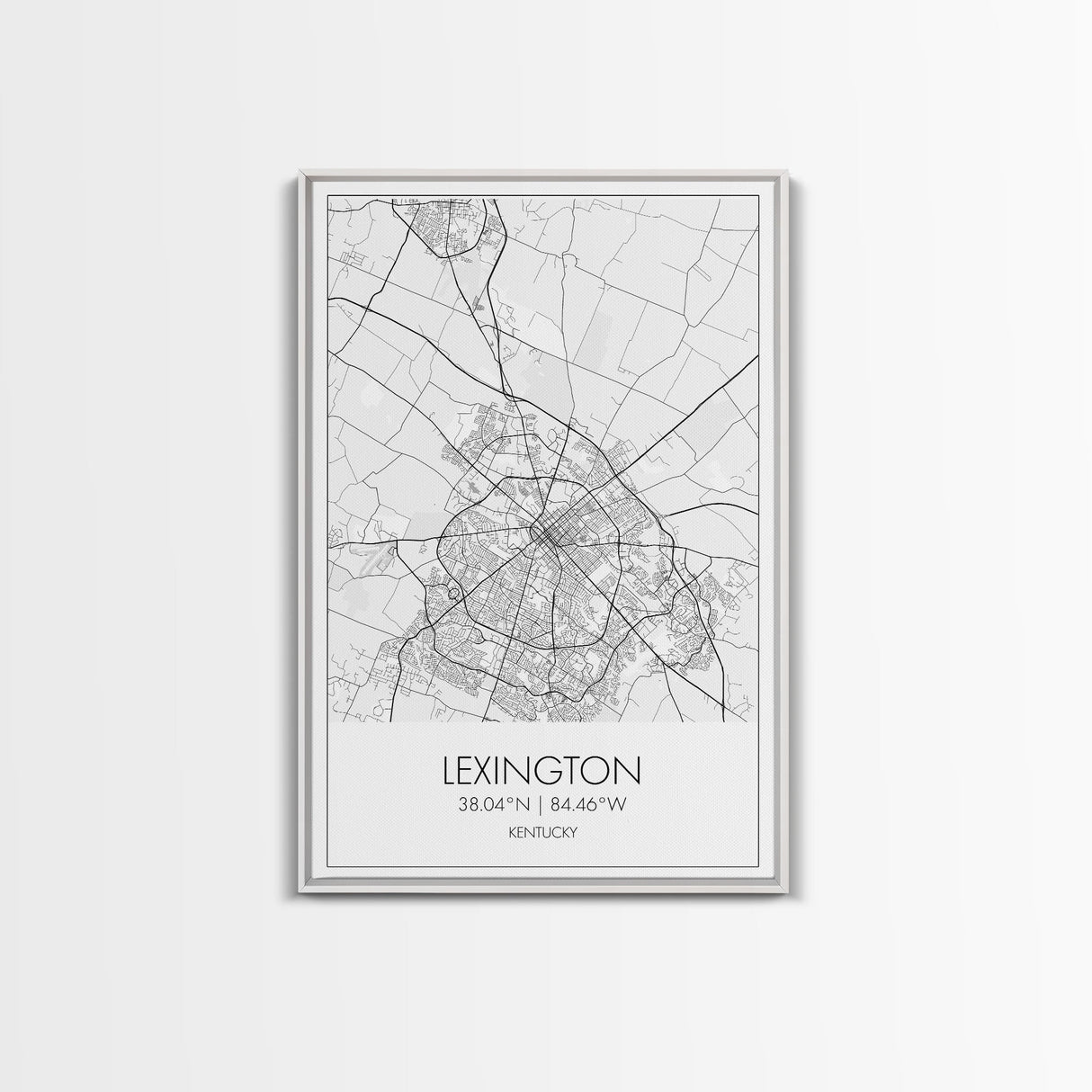 Lexington Street Map, Kentucky Map, City Map Art, Modern Wall Art, Wall Art, Canvas Print, Living Room Art, Travel Print, Pilot Gifts