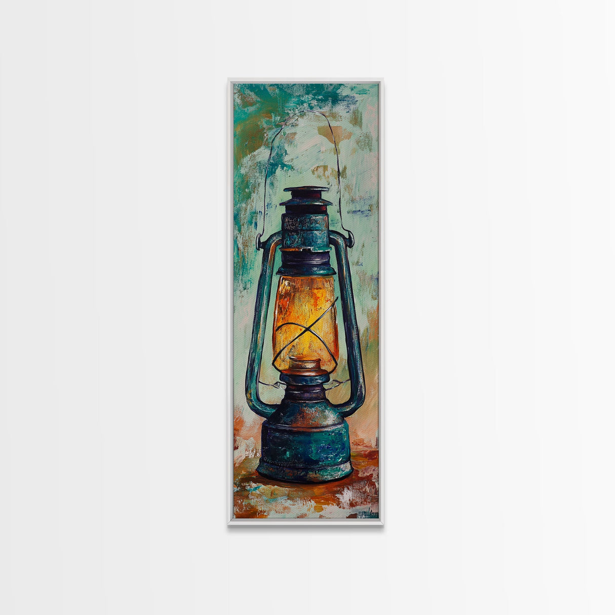 Lantern Glow Canvas Print rustic decor moody art farmhouse art wabi sabi art guest room art gift idea him gift idea her