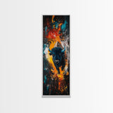 Abstract Bison Canvas Print Southwest Wall Art Rustic Decor Tall Narrow Art Living Room Art Vertical Wall Art Gift Idea Him