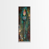 Tribal Arrow Art Canvas Print Southwest Wall Art Boho Decor Tall Narrow Art Rustic Wall Art Above Bed Wall Art