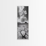 Desert Cracked Earth, Canvas Print, Moody Southwest Wall Art, Joshua Tree Art, Rustic Landscape Art, Extra Wide Art, Above Sofa