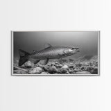 Trout, Fly Fishing Art, Rustic Decor, Coastal Wall Art, Lake Tahoe Art, Fishing Art, Nautical Painting, Framed Canvas Print