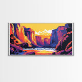 Yosemite Valley, mountain painting, landscape painting, rustic wall art, Joshua tree art, southwest wall art, framed canvas print
