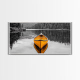 Reflections of Nature, lake Tahoe art, pine tree art, landscape painting, nature wall art, extra wide art, panoramic art, Canvas Print
