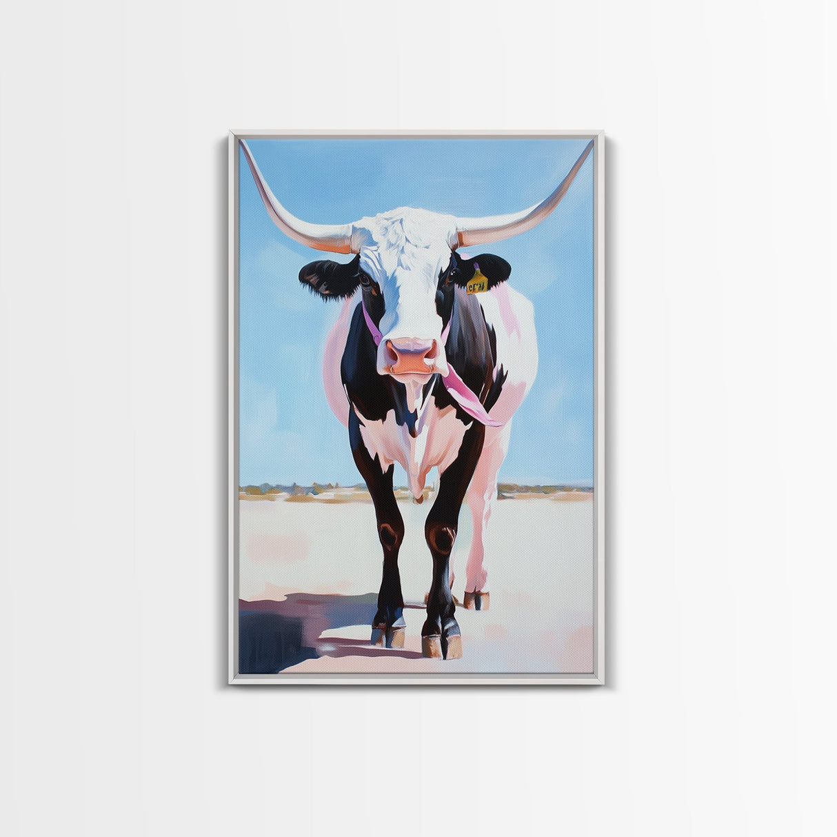 Longhorn Cow, Western Wall Art, Rustic Decor, Canvas Print, Southwest Wall Art, Farmhouse Art, Gift Idea, Living Room Art, Boho Art