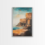 Irish Cliffs Painting, Ireland painting, coastal decor, landscape painting, nautical wall art, seascape painting, Canvas Print
