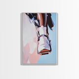 Pink Cowboy Boots, Coastal Cowgirl Art, Western Aesthetic, Framed Canvas Print, Rustic Decor, Light Pink Wall Art, Bedroom Art, Farmhouse Art, Gift Idea