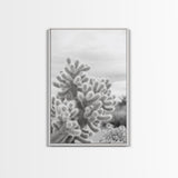 Cactus photography, desert wall art, framed canvas print, Joshua tree art, rustic decor, botanical prints, boho wall art, minimalist art