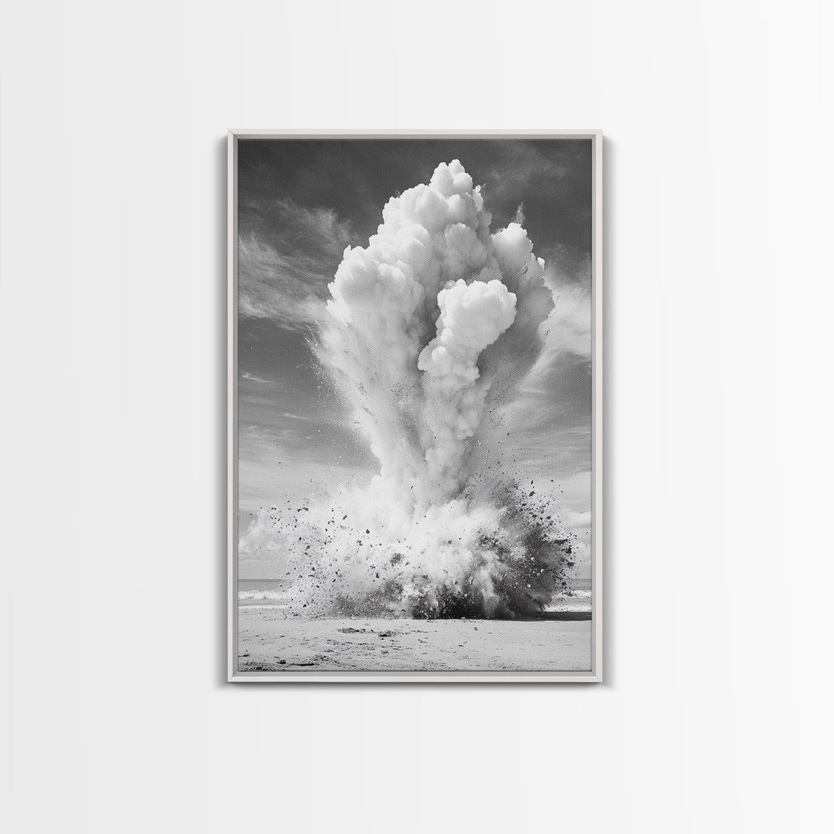 Explosion art, science art, moody art, dark romance painting, wabi sabi art, unique wall art, rustic decor, canvas print, above sofa art