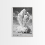 Explosion art, science art, moody art, dark romance painting, wabi sabi art, unique wall art, rustic decor, canvas print, above sofa art