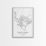 Santa Clarita Street Map, California Map, City Map Print, Minimalist Art, Wall Art, Canvas Print, Bedroom Wall Décor, Unique Travel Gifts