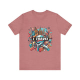 Camiseta a todo color "Viajo Para Comprar" 