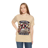 "I Travel to Drink Wine" full color T-shirt