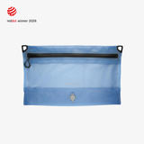TILLIV Compak Large vacuum pack in Steel Blue, empty and laid flat