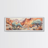 Panoramic Desert Prints, Four Peaks Arizona Wall Art, 3 Piece Print Set, Arizona Desert, Boho Print, Modern Wall Art, Minimalist Wall Art