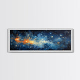 Framed Canvas Print Of The Universe, Space Exploration, Galaxy Print, Astronomical Gift, Room Decor, FREE SHIPPING