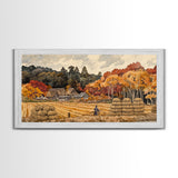 Harvest in Autumn Glory - holiday decor, rustic Christmas decor, country Christmas decor, Christmas scene art, seasonal wall art