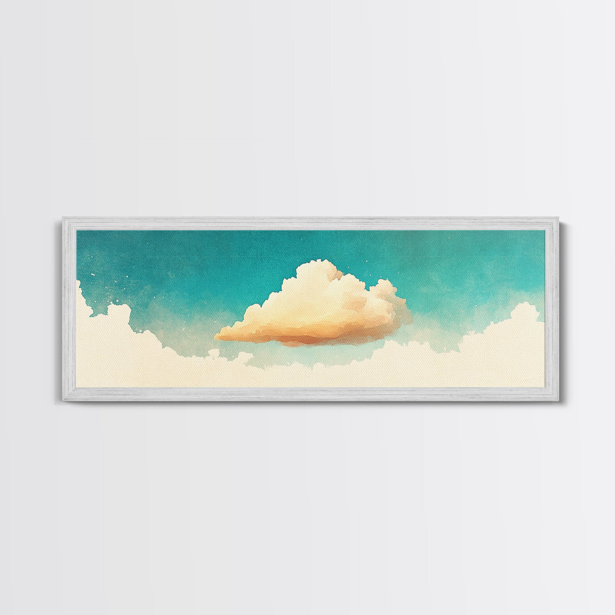 Modern Wall Art - Abstract Oil Painting Print - Extra Large Wall Art - Canvas Wall Hanging - Cloud Painting - Oversized Wall Art - Framed Canvas