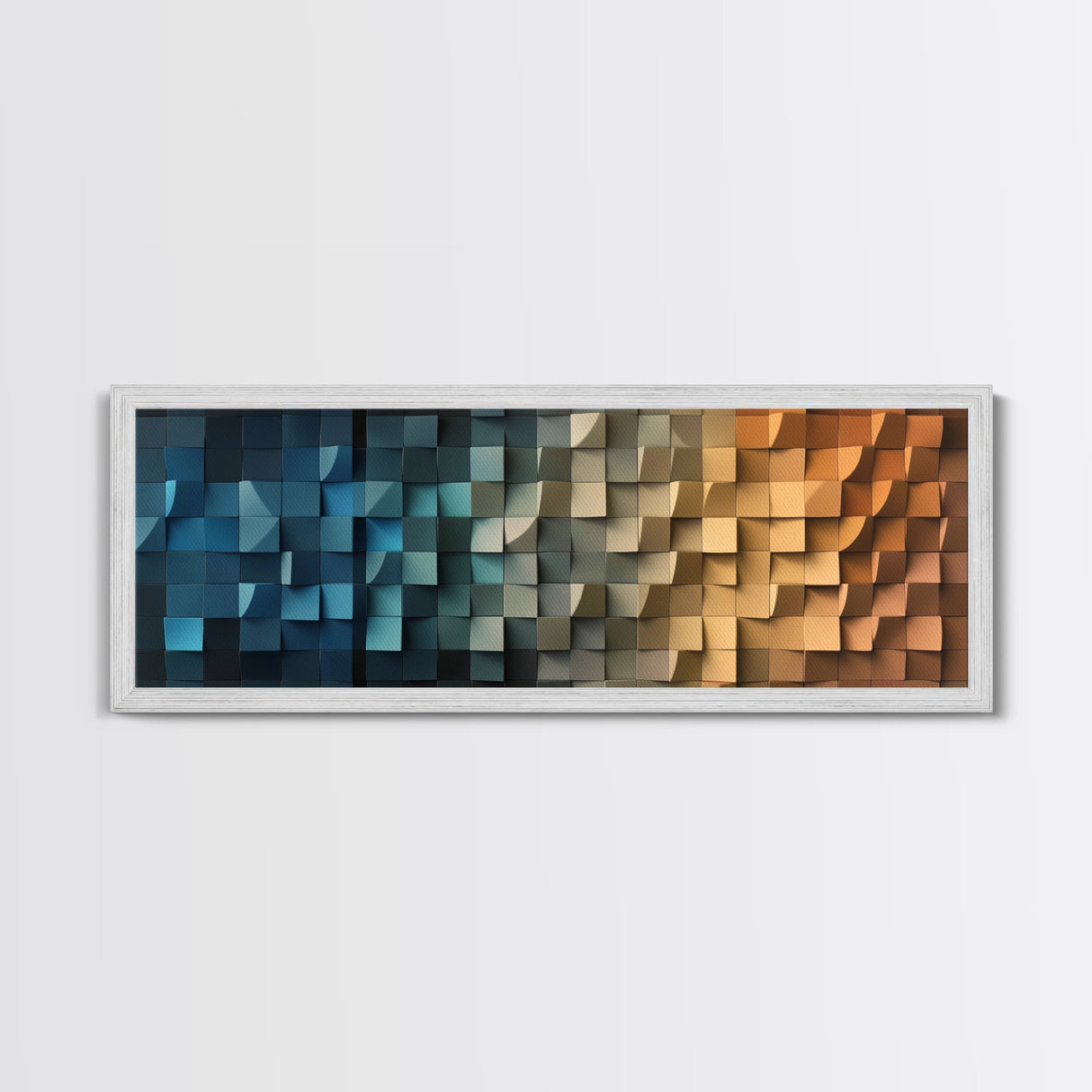 Waves - Abstract Geometric Painting Wall Art - Wood Framed Canvas Print - Abstract Home Decor