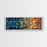 Waves - Abstract Geometric Painting Wall Art - Wood Framed Canvas Print - Abstract Home Decor