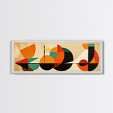 Retro Style MCM Abstract Art, Geometric Patterns, Above Sofa Modern Art, Modern Home Decor, Boho Style Minimalist Wall Art