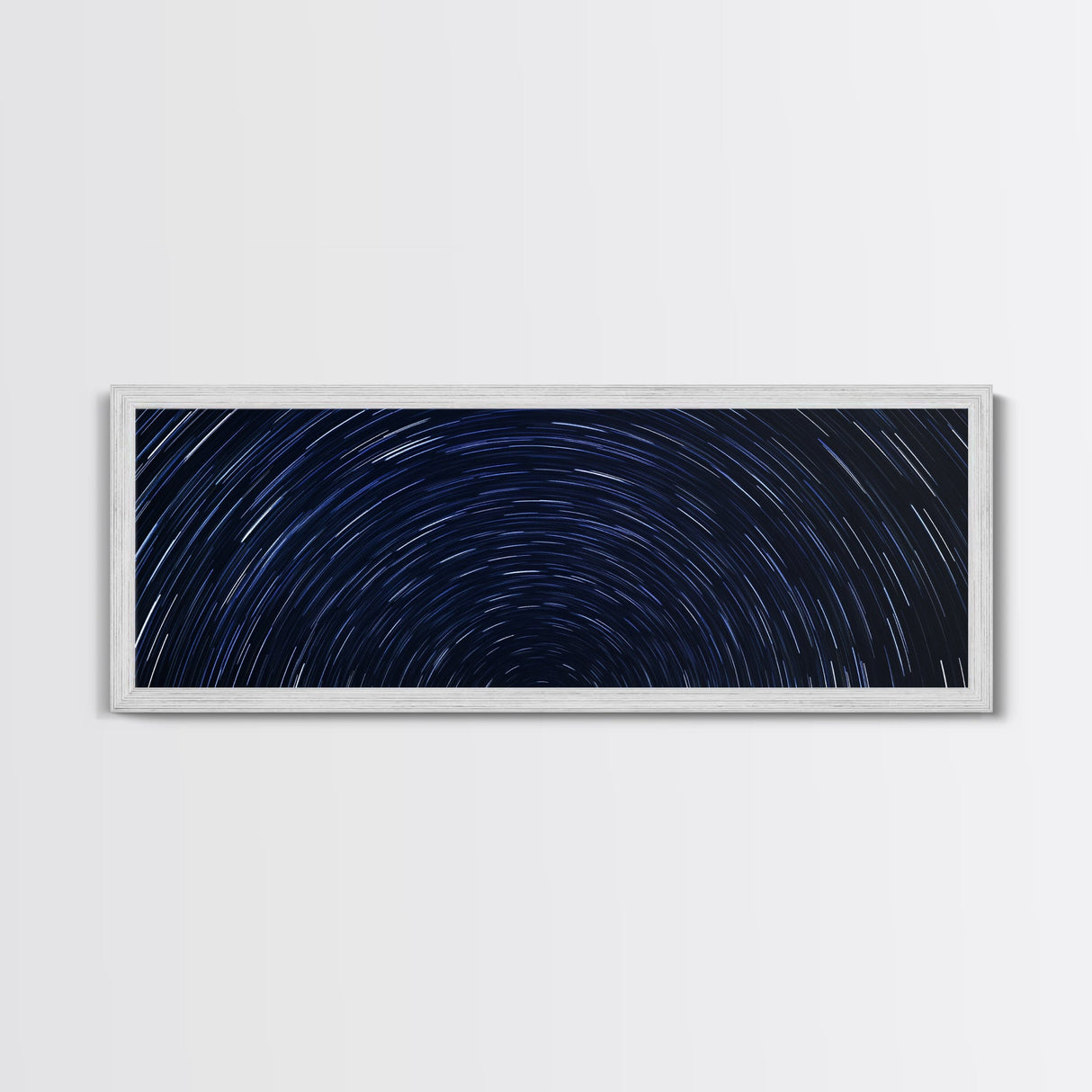 Spiral Of Stars Framed Canvas Print, Timelapse Photography Style Print, Oversized Living Room Decor